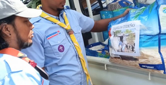 Afectados por el Huracán Fiona reciben ayuda por Scouts Dominicanos
